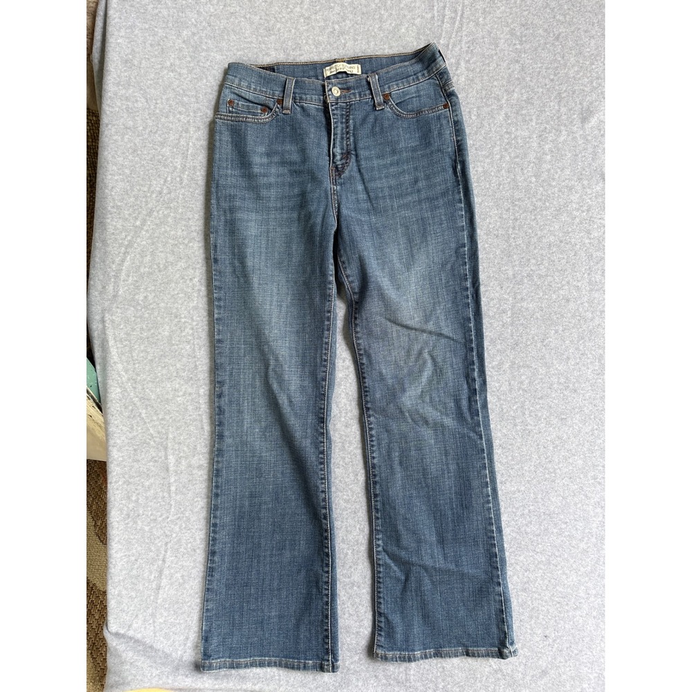Levis Perfectly Slimming 512 Boot Cut Jeans Medium Wash Blue Denim Womens 10 s